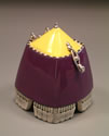Square Box with Hinged Lid, 4" tall