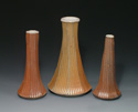 Bud Vases  6" to 9" tall, Wire Cut, Flashing slip