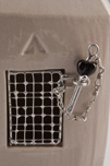 Detail of Door, Latch and Glass Bead